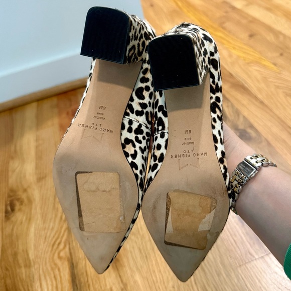 NEW Marc Fisher Zala Leopard Pointed Toe Block Heel Pumps | Size 6 | NWOT - Picture 6 of 8